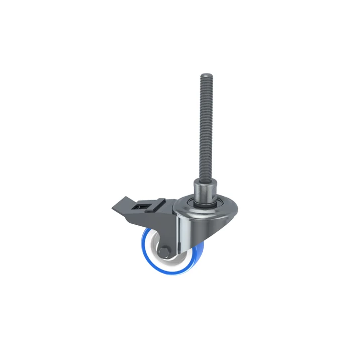 Hygienic castor with sealed blue wheel